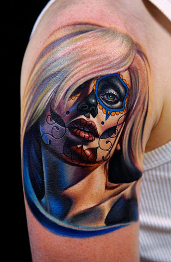 Tattoo portrait réaliste couleur par Nikko Hurtado 37